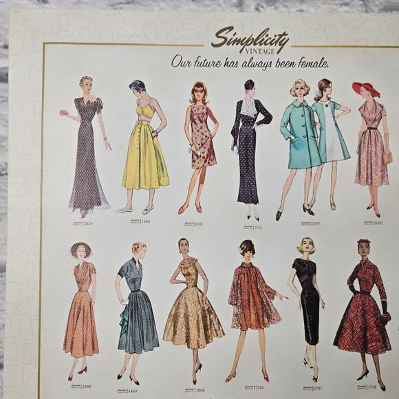 Simplicity Vintage Patterns Canvas Artwork Our Future Has Always Been Female - Picture 4 of 15
